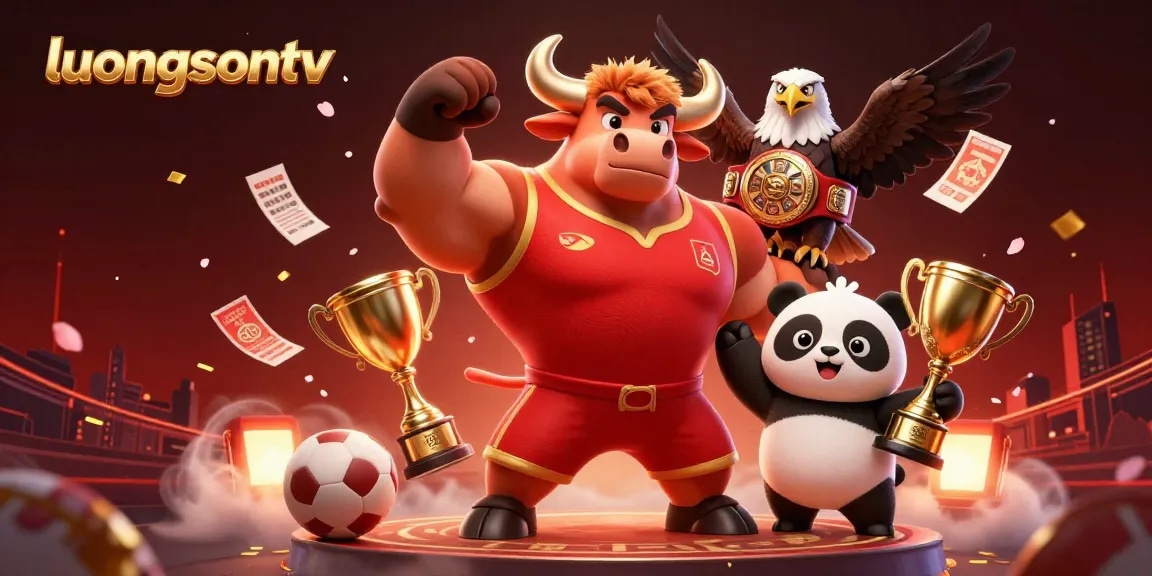 luongsontv showcases vibrant sports betting action with dynamic characters and engaging confetti