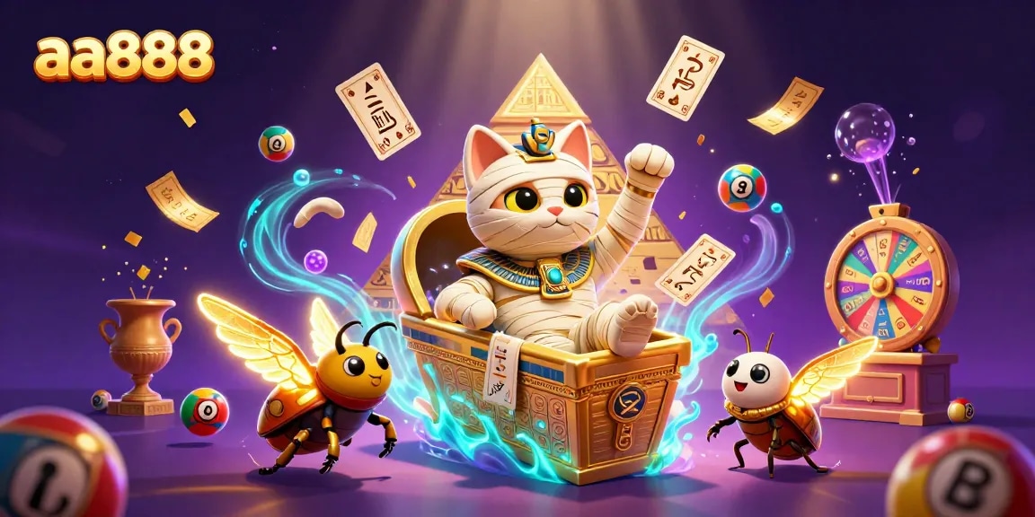 Engage with exciting gaming action at aa888 featuring a vibrant pyramid casino scene.
