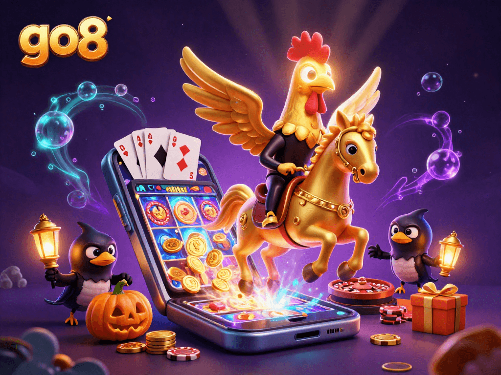 Win big with go8 at the vibrant casino where golden roosters and lanterns illuminate thrilling games.