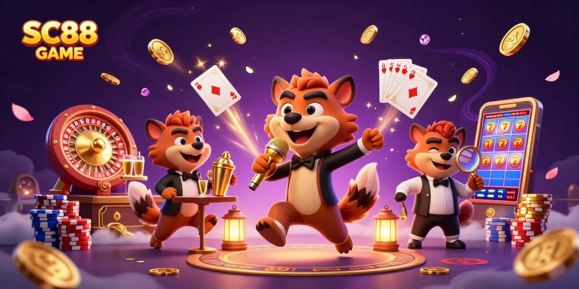 Engage with SC88 GAME through vibrant casino adventures featuring hyenas, golden coins, and thrilling gaming elements.