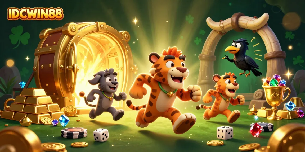 Experience thrilling gameplay at IDCWIN88, featuring stunning casino elements in a dynamic 3D scene.