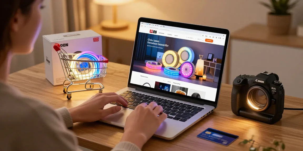Banda led showcasing online shopping for LED lights with best deals and product review on an e-commerce platform