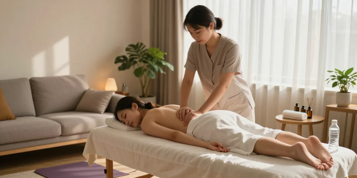 Enjoy a professional 영등포출장마사지 at home with a therapist providing relaxation and wellness in a serene setting.