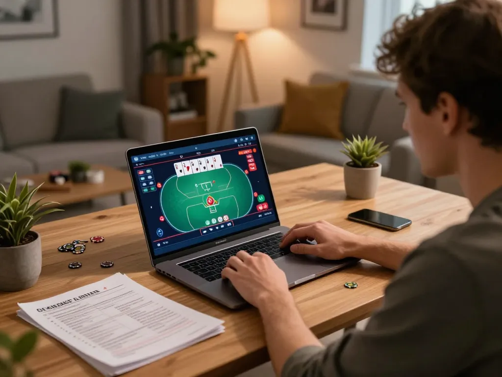 Player using online casino app, navigating forgot password features for secure access.