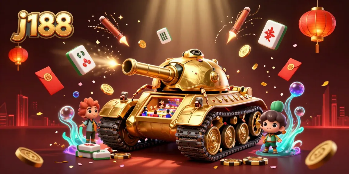 Engage with thrilling gameplay at j188 as lively 3D cartoon elements fill a vibrant casino scene.