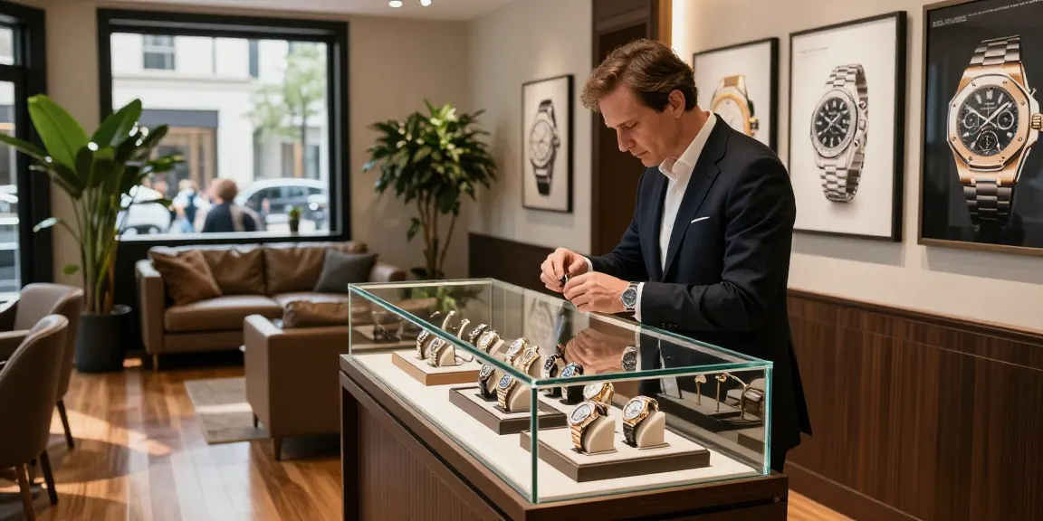 Explore exquisite replica watches at a luxury boutique, showcasing quality craftsmanship.
