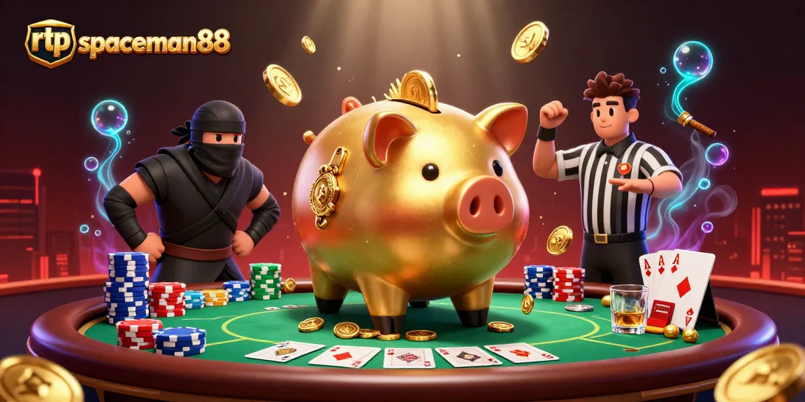 Engage in thrilling gameplay with rtp spaceman88, featuring dynamic 3D characters and vibrant casino elements.