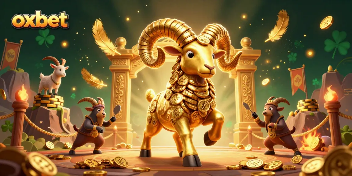 Experience thrilling action with oxbet's massive golden ram charging through a casino adventure.