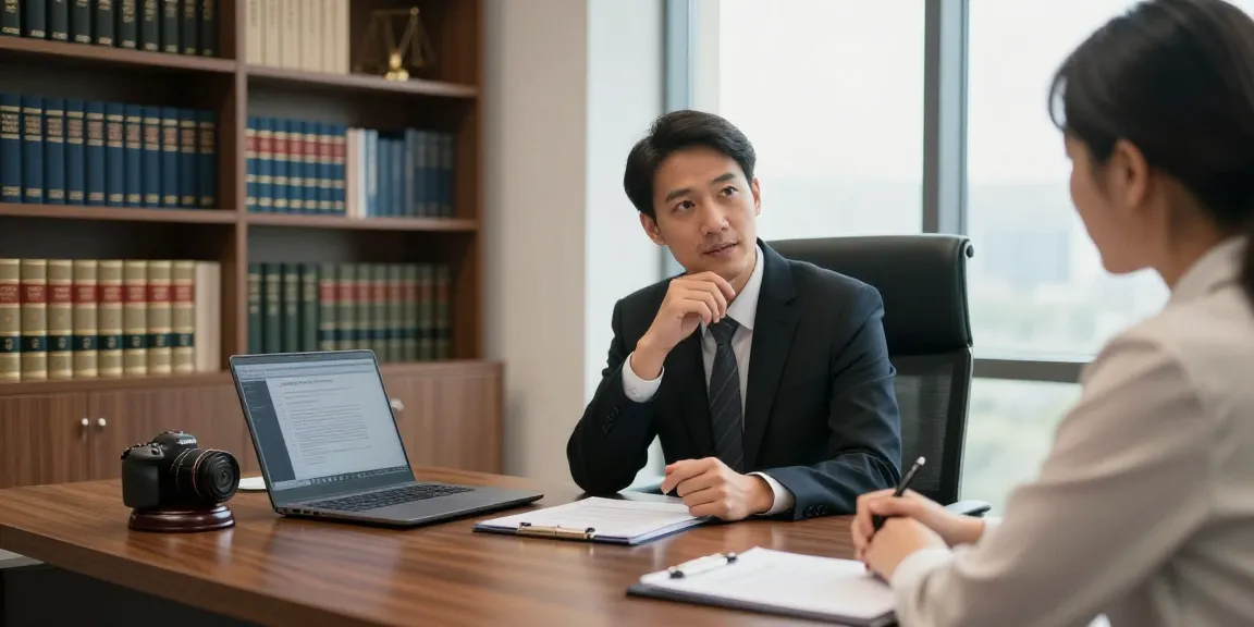 Attorney discussing legal matters with a client in a professional office, my review here showcases trust and expertise.