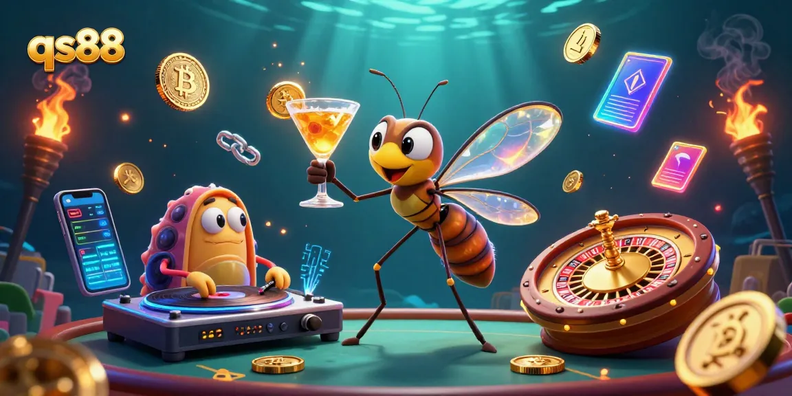 Experience thrilling odds with qs88 at an exotic casino featuring fossil-themed characters and crypto elements.