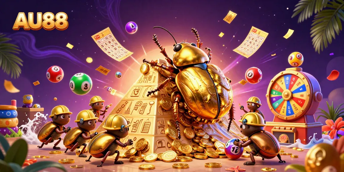 Experience thrilling online gaming with AU88's dynamic and vibrant casino illustration.