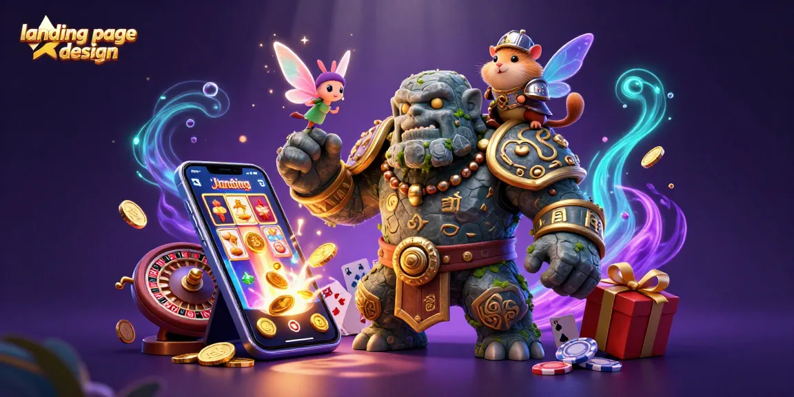 Engage your audience with effective landing page design using captivating casino themes.