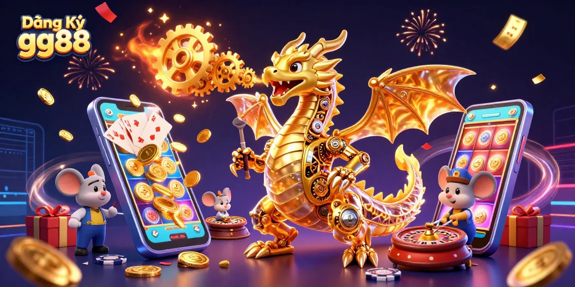 Engage in the thrilling Đăng Ký gg88 experience with our vibrant casino elements and gold-infused visuals.