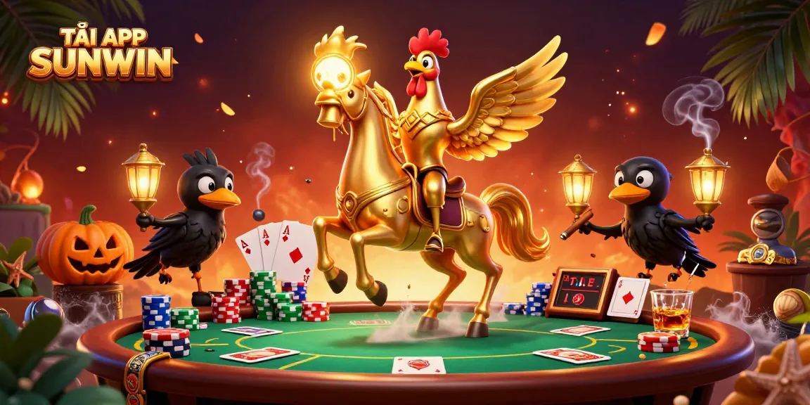TẢI APP SUNWIN to enjoy thrilling poker experiences with iconic characters in a vibrant casino.