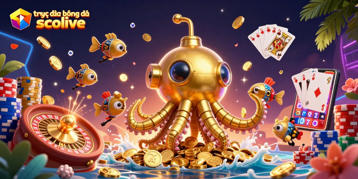 Experience trực tiếp bóng đá socolive with a vibrant scene of treasures and excitement in this dynamic gambling-inspired art.