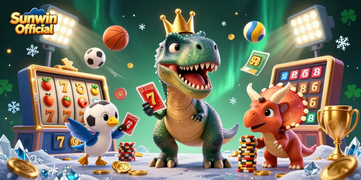Engage in exciting gameplay at Sunwin Official with dynamic 3D representation of characters, slots, and sports elements.