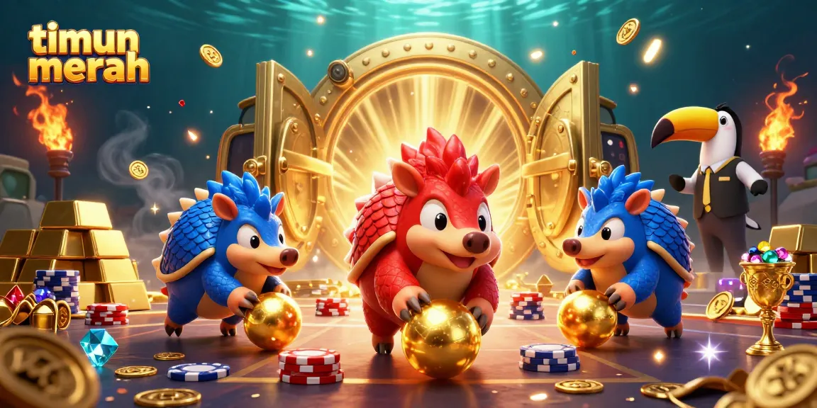 Timun merah memberikan pengalaman seru dengan pangolim bergaya berperang di meja poker yang penuh taruhan.