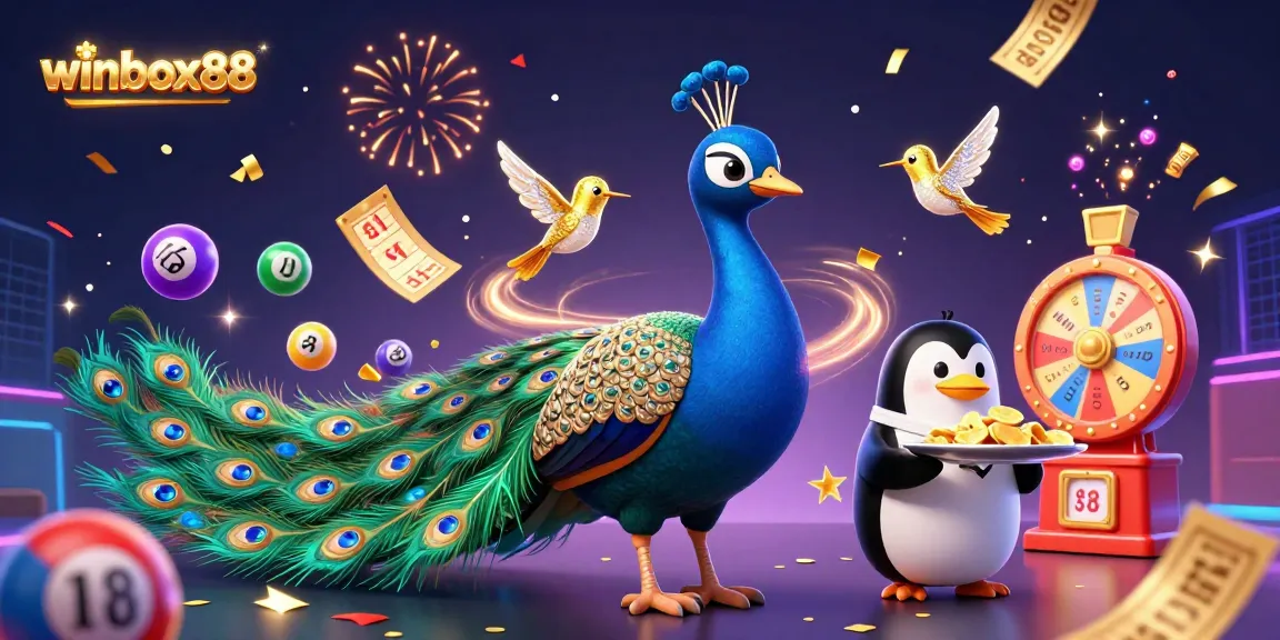 Experience thrilling wins at winbox88 with vibrant casino-themed 3D illustration showcasing game excitement.