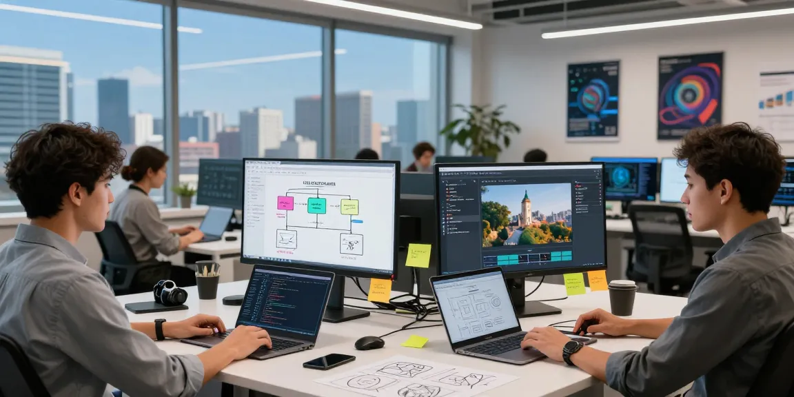 Dynamic image to image ai development session in a modern tech workspace.