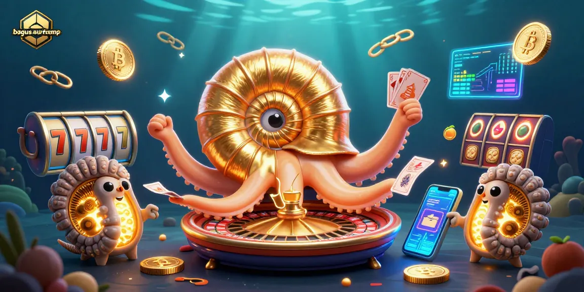 Engage in exciting slot games with bagus-surfcamp's vibrant 3D casino scene packed with thrilling elements.