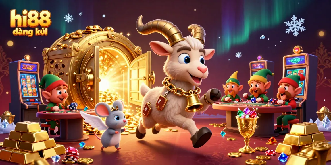 Engage with hi88 đăng ký for thrilling casino experiences featuring festive characters and gold treasures.