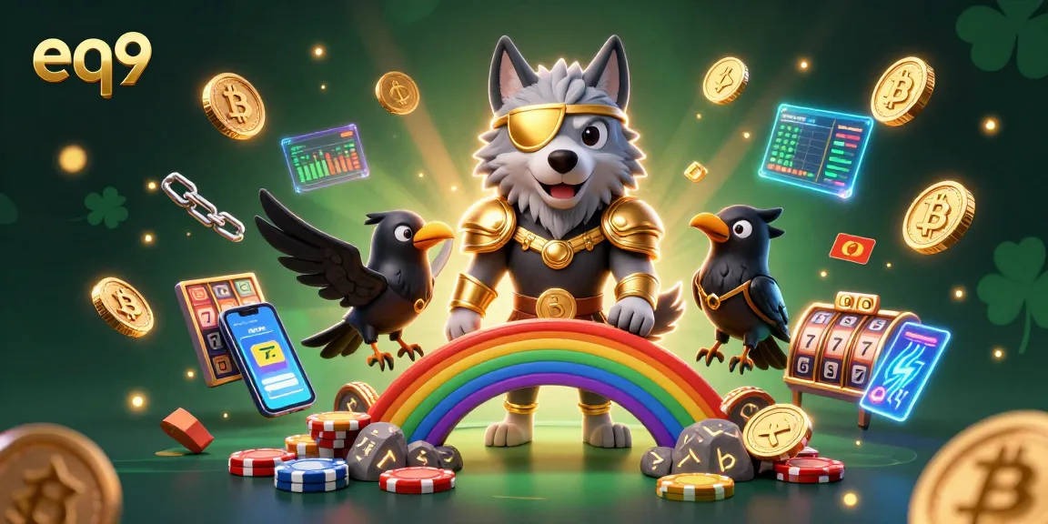 Join the fun at eq9, playing vibrant slots in a stunning gaming scene!