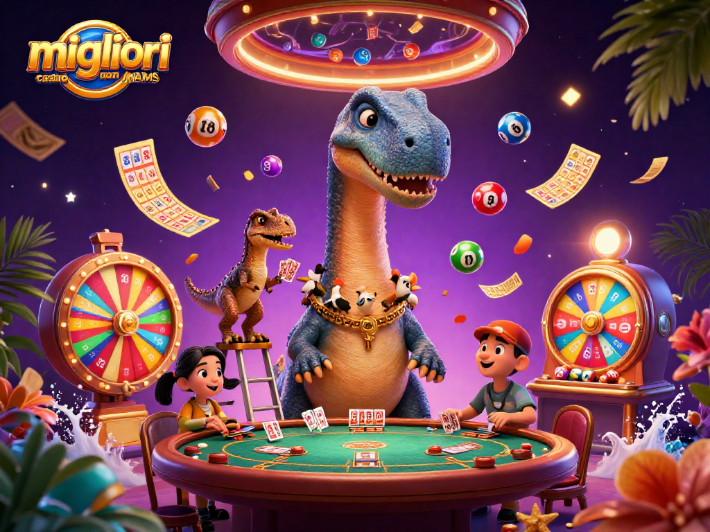 I migliori casino non AAMS offrono emozioni uniche con un brontosauro e un raptor creando un'atmosfera vivace.