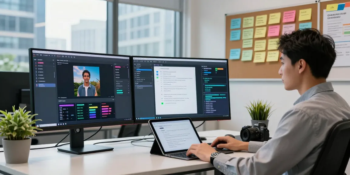Detect AI image with advanced analytics dashboard for image moderation in a modern tech workspace.