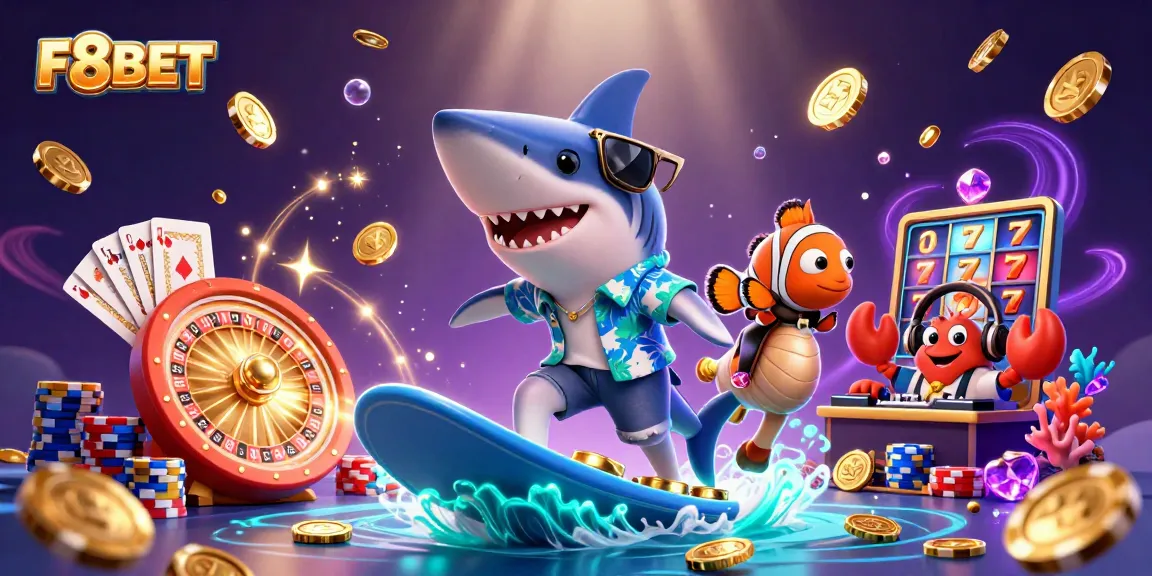 Experience thrilling gameplay at F8BET with vibrant 3D casino characters and dynamic gambling elements.