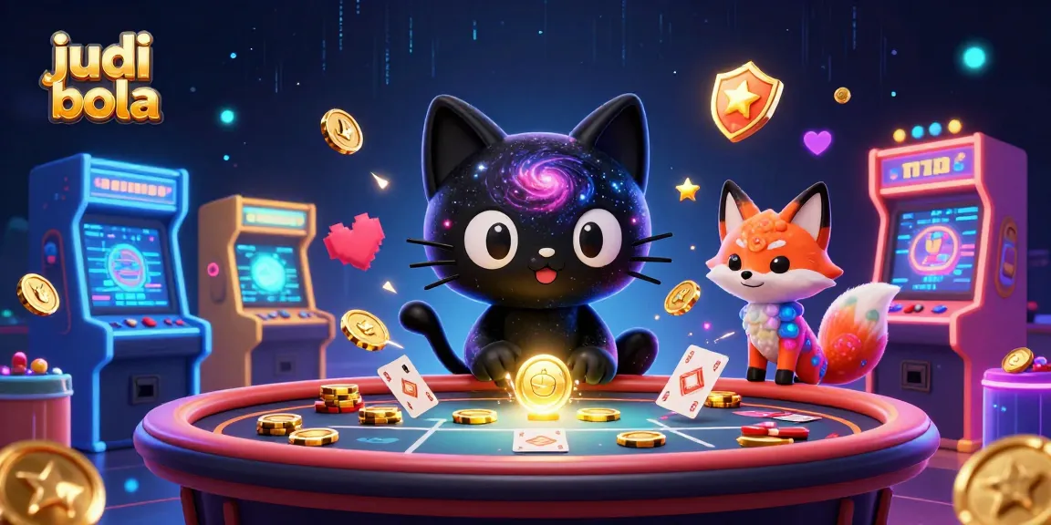 Experience judi bola action with dynamic characters and colorful casino elements in a vibrant 3D scene.