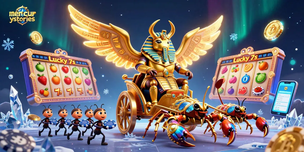 Engage with mercurystories by spinning the reels and winning jackpots in a vibrant casino illustration.