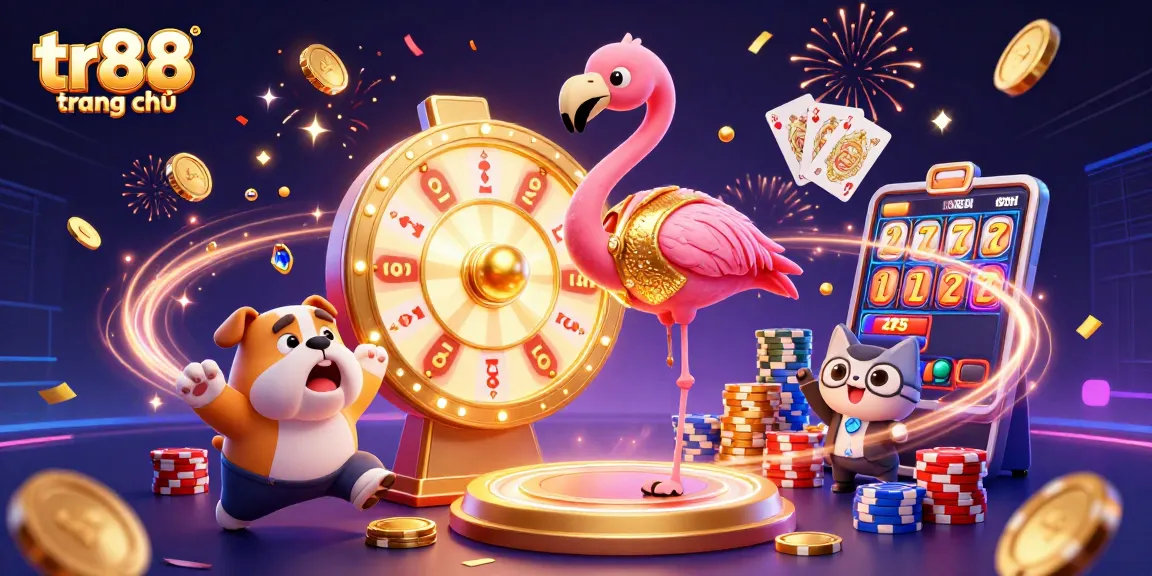 Spin to win at tr88 trang chủ with our vibrant casino-themed illustration showcasing dynamic betting action and payouts.