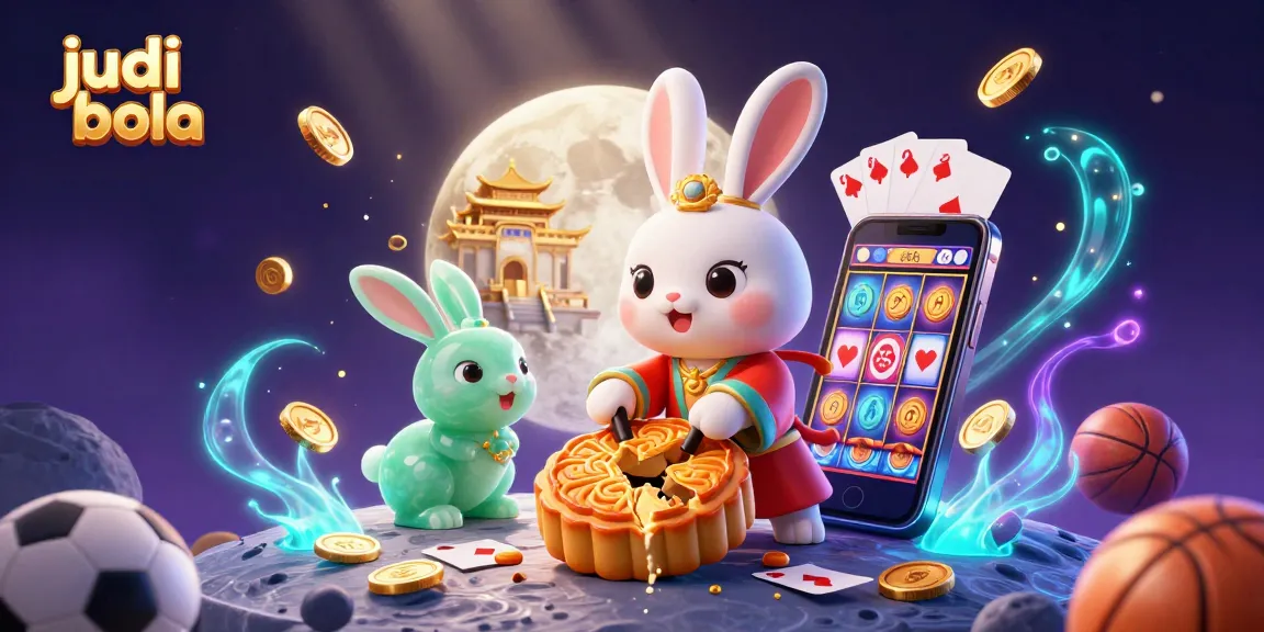 Engage in judi bola with vibrant elements showcasing sports bets, poker chips, and casino excitement.