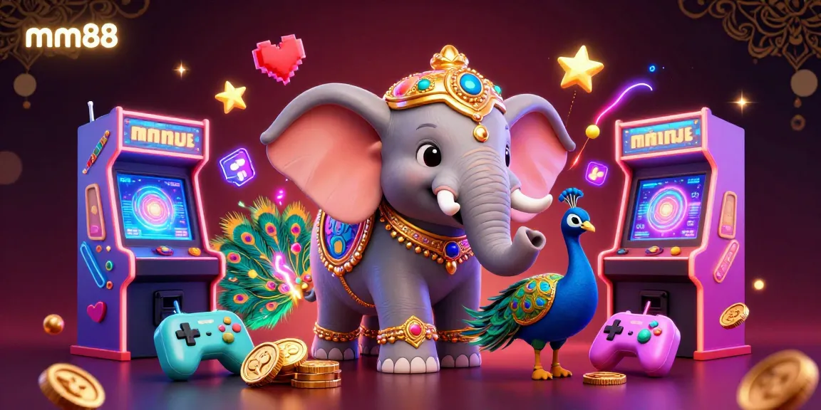 Experience thrilling gameplay at mm88 with vibrant characters and dynamic casino elements in this ultra-detailed casino illustration.