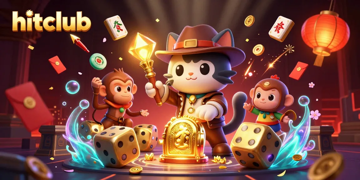 Engage with hitclub's thrilling casino treasures in a dynamic 3D adventure scene.