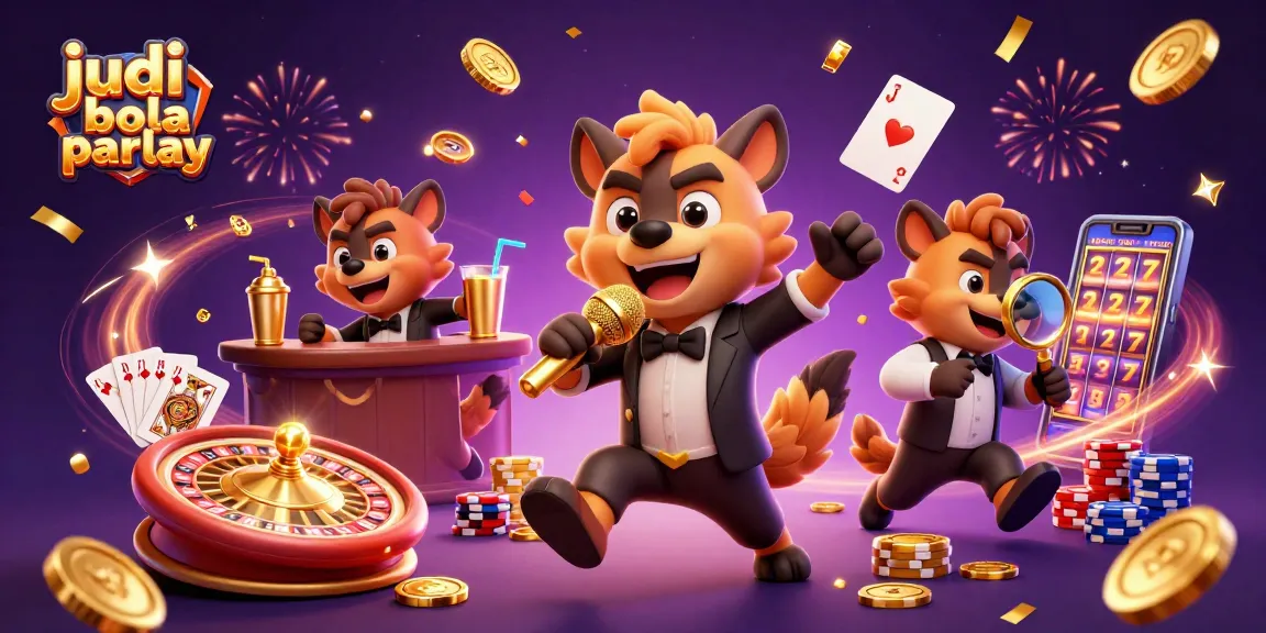 Experience the thrill of judi bola parlay with our vibrant 3D illustration showcasing casino fun and excitement.