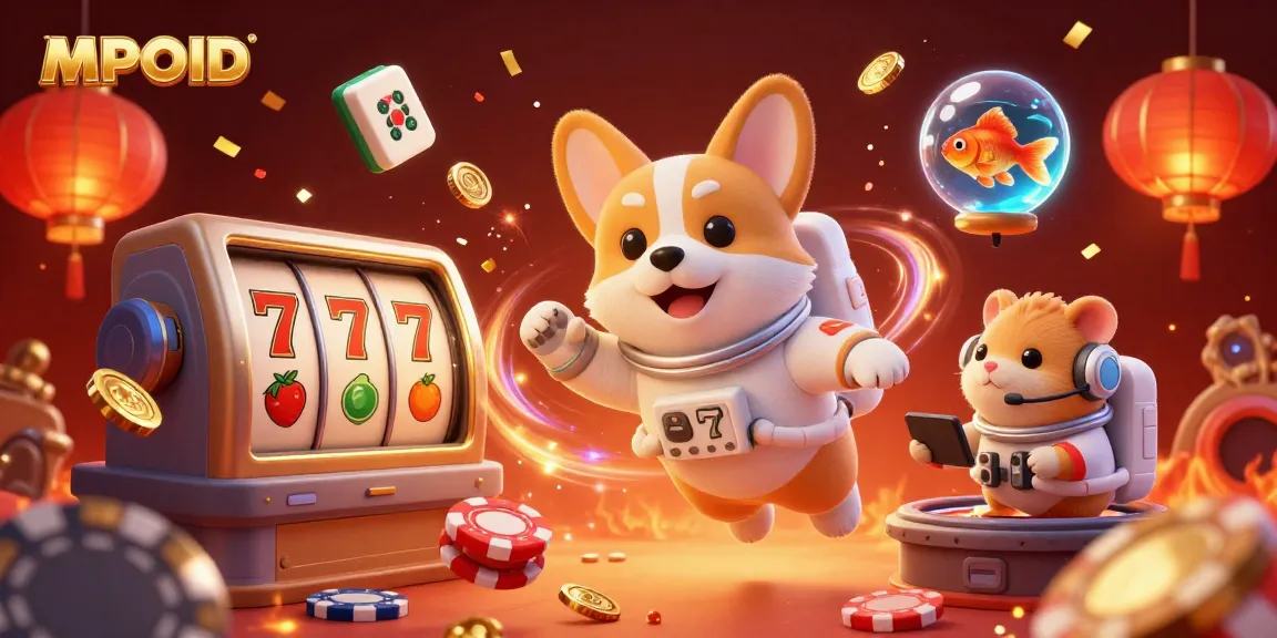 Experience the thrills of MPOID with this vibrant 3D casino illustration, showcasing exciting gaming action.