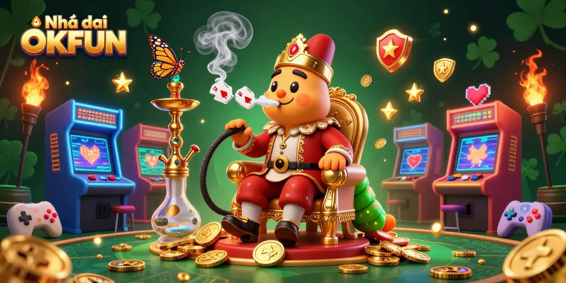 Experience the thrill of Nhà cái OKFUN with vibrant casino-themed graphics and engaging elements.