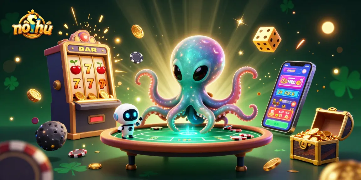Play nổ hũ and win big with an exciting slot game scene showcasing vibrant casino action.