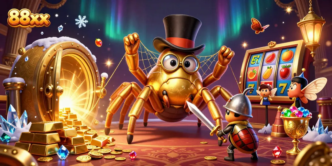 Win big and unlock treasures at 88xx casino with vibrant slot reels and sparkling gems.