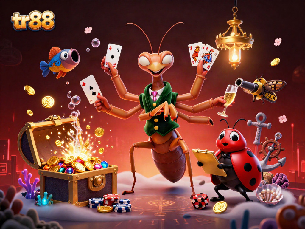 Experience thrilling gameplay at tr88 with a vibrant 3D casino scene showcasing cartoon characters and rich game elements.