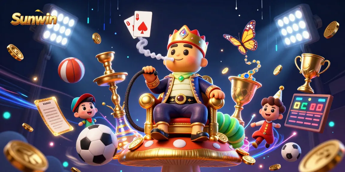 Experience thrilling gameplay with Sunwin's dynamic casino scene featuring vibrant characters and energetic sports elements.