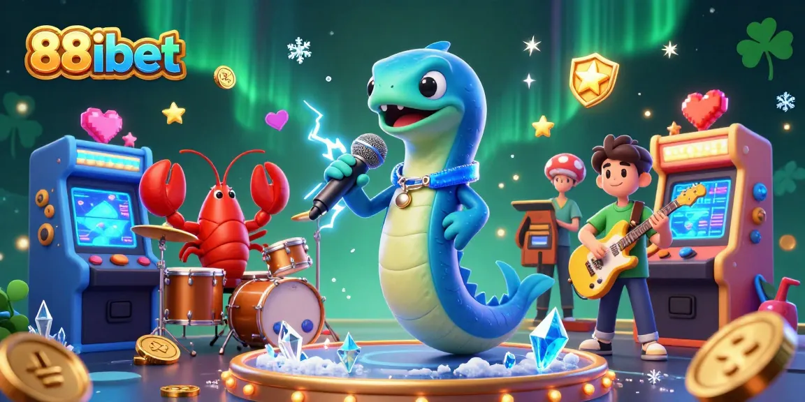Experience the vibrant underwater world of 88ibet with a lively DJ performance featuring an electric eel