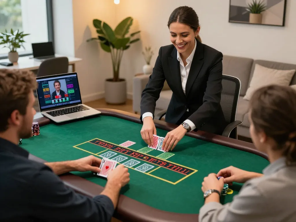 Découvrez le casino fiable en ligne avec un croupier en direct offrant un jeu stratégique dans un cadre moderne de maison