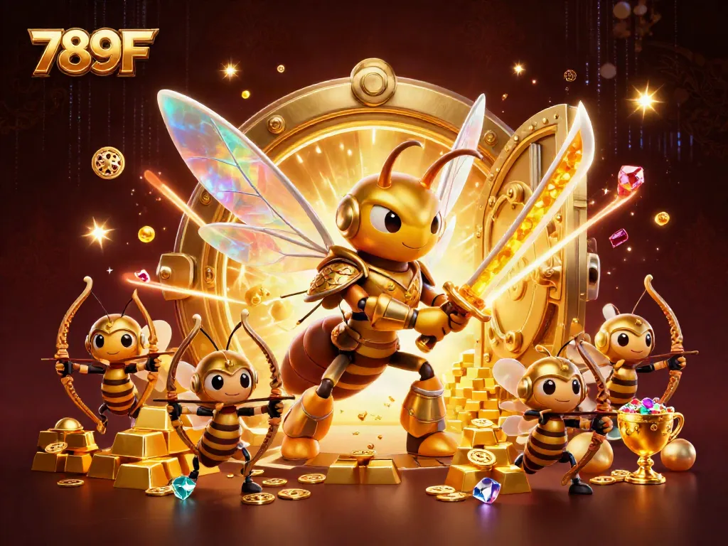 Experience thrilling gameplay at 789F with 3D characters in a vibrant casino setting, showcasing gaming elements.