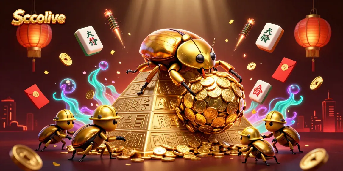 Socolive offers an engaging platform featuring dynamic golden beetles and festive casino elements while users enjoy immersive gambling.