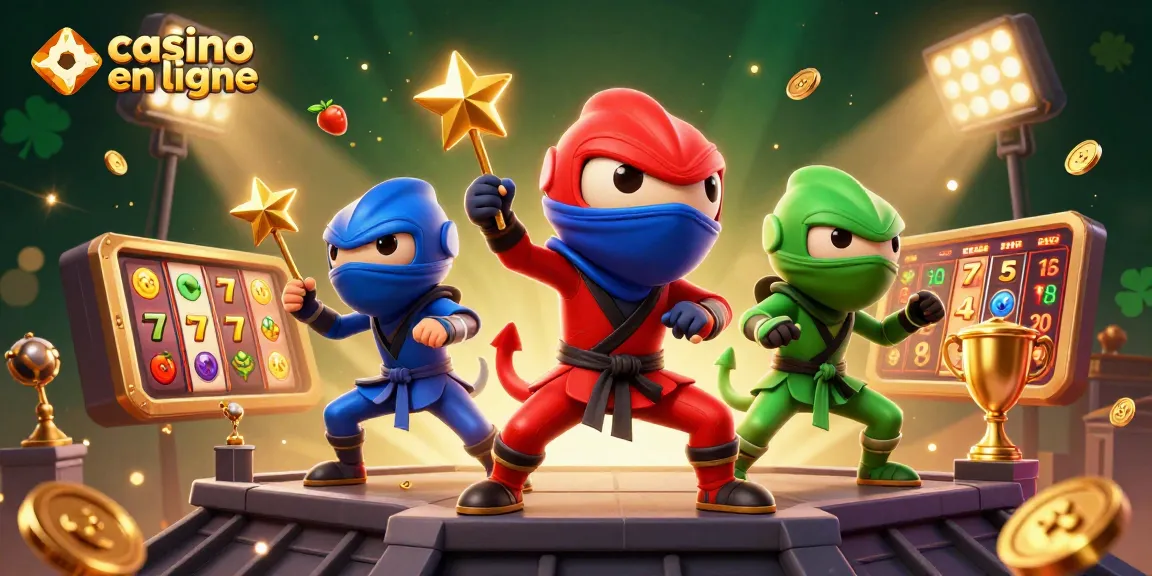 Jouer au casino en ligne avec des chameleons ninjas et des machines à sous riches en détails.