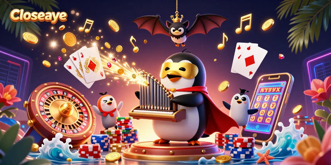 Experience the excitement of betting with closeaye in this vibrant 3D casino illustration.