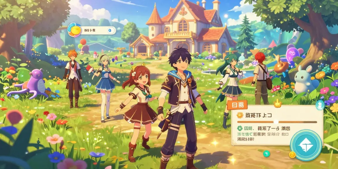 Engaging hentaigame scene with fantasy characters in an enchanting setting showcasing interactive gameplay elements and vivid colors.