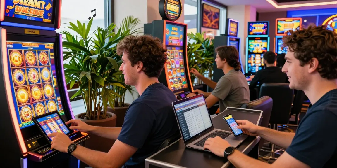 Players enjoying credit card gaming at an online casino with vibrant slots and live dealers on multiple devices at https://eviz.org.uk.